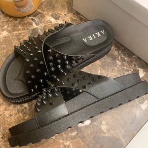 Spiky studded slides